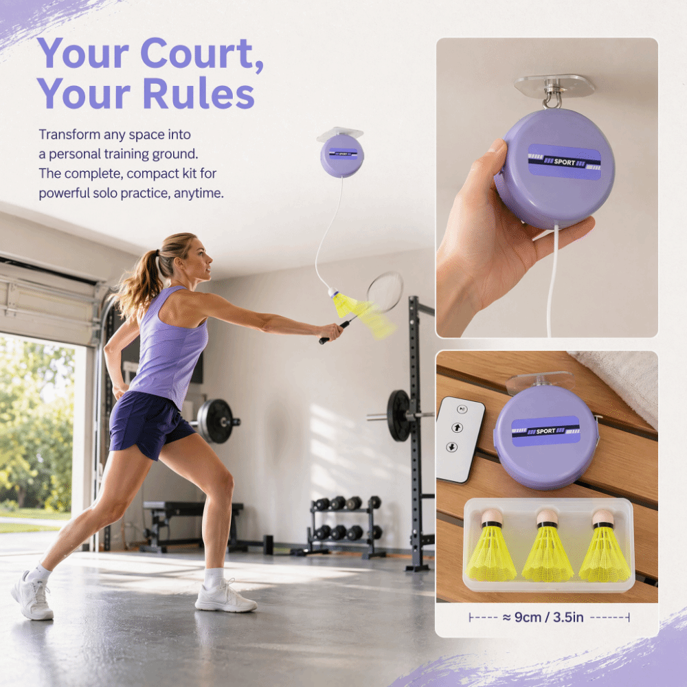 8 قطع من أجهزة تدريب الريشة ال - مراجعة Badminton Rebound Trainer وسعره